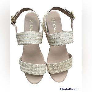 Kaanas Raffia Platform Sandals